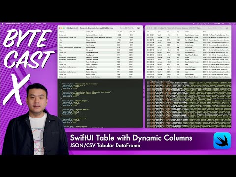 ByteCast X - SwiftUI Table with Dynamic Columns | JSON/CSV Tabular Data Frame thumbnail