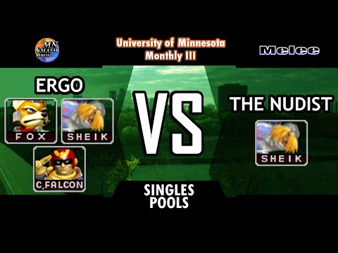UoM-M3: Melee Pools - Ergo (Fox, Sheik, Falcon) vs. The Nudist (Sheik)