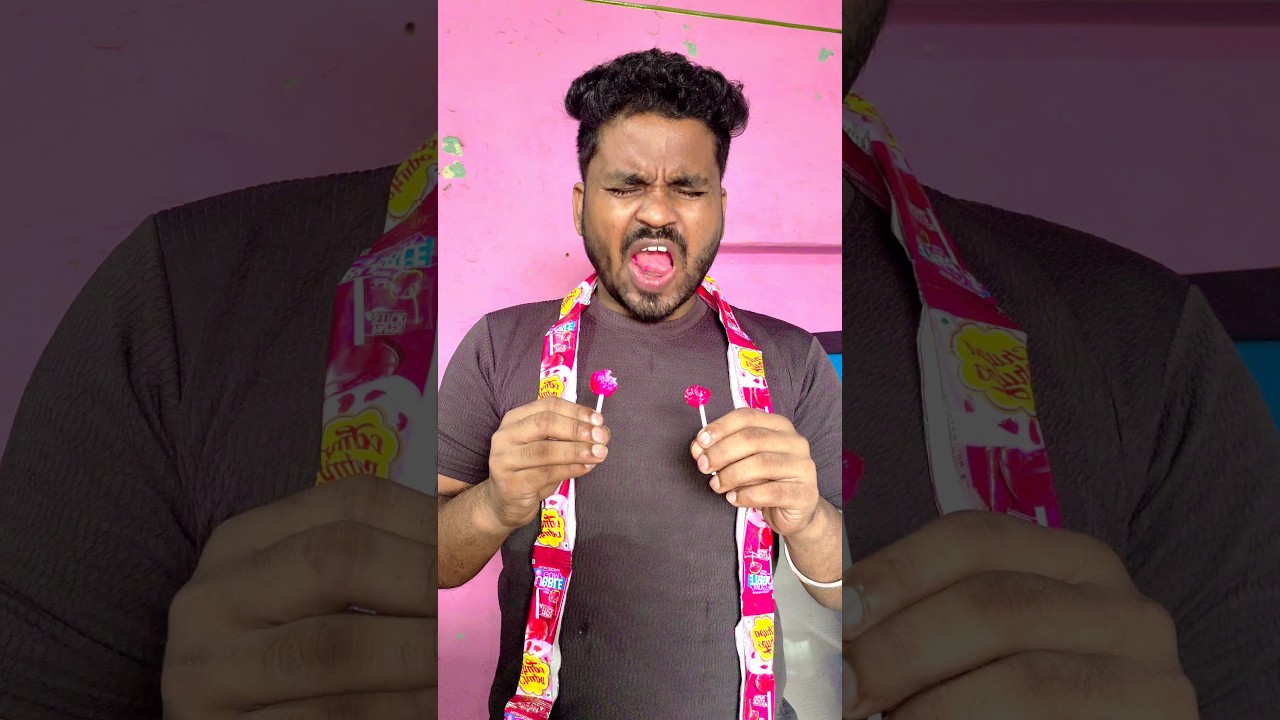 the delicious colour pink and red and must flavour lallipop by technical fuchkul