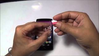 How to insert SIM in google Nexus 5?