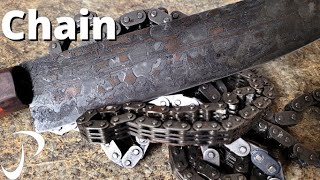 I Make A Chain Damascus Seax...Kind Of