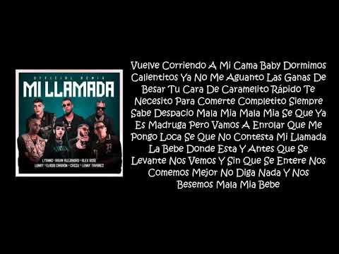 Mi Llamada Remix -Letra- Rauw Alejandro, Lunay, Cazzu, Lenny Tavarez, Alex Rose....