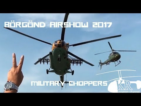 Military choppers at Börgönd Airshow 2017