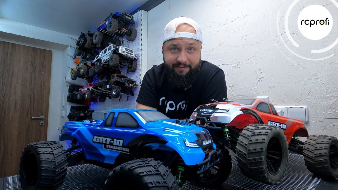 RC auto KAVAN GRT-10 Thunder 2,4 GHz 4WD Monster Truck 1:10, červená
