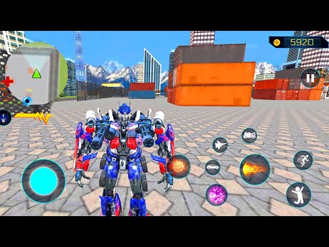 Robot Araba Oyunları #7 - Prime Multiple Transformation Blue Jet Robot 2020 - Android Gameplay