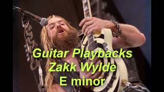 Backing Track in E Minor Style Zakk Wylde