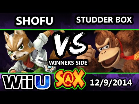 S@X - Shofu (Fox) Vs. Studder Box (Donkey Kong) SSB4 Singles - Smash 4 Wii U