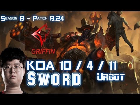 GRF Sword URGOT vs JAYCE Top - Patch 8.24 KR Ranked