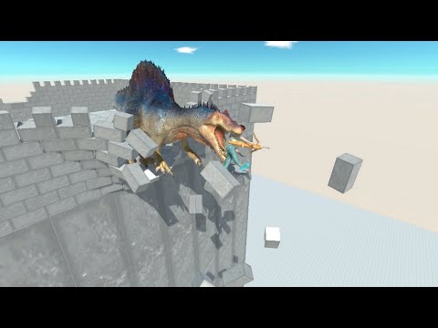 SPINOSAURUS New Finishing Throw Attack vs ALL UNITS Animal Revolt Battle Simulator