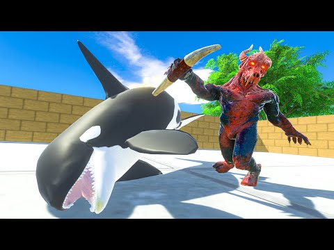 1V1 INFERNALS vs AQUATICS + MAMMALS + ANCIENTS ARBS Animal Revolt Battle Simulator