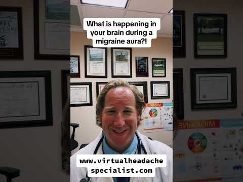 What is happening in your brain during a migraine aura?