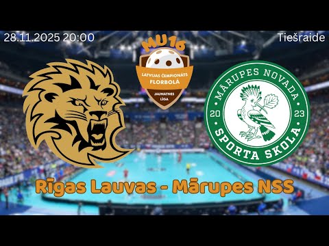 Florbols meitenes U16. Rīgas Lauvas  - Mārupes NSS. Rīgā, 28.11.2025.
