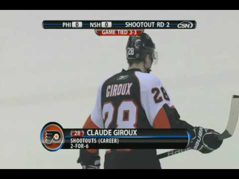 Flyers vs Predators shootout - 3-16-10