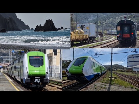 COMPILATION DI TRENI DEL MARE & MAR LIGURE CON I CARAVAGGIO DI TRENORD & MDVC SEMIPILOTA EX PASSANTE