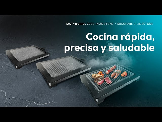 Plancha électrique Cecotec Tasty&Grill 2000 Inox LineStone 2000W Inox RockStone video