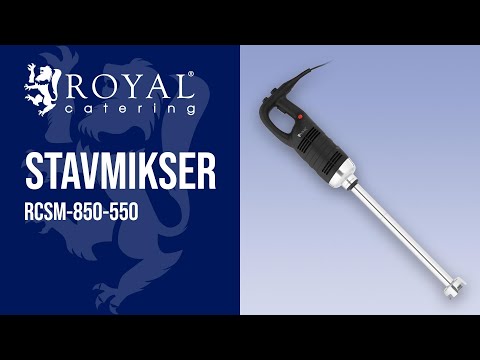 video - Stavmikser - 850 W - Royal Catering - 550 mm - 8.000 - 18.000 o/min