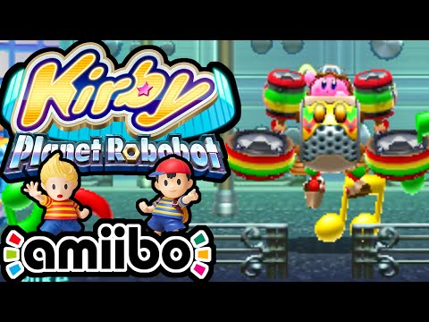 Kirby Planet Robobot PART 13 - 3DS Gameplay Walkthrough - Ness & Lucas ESP amiibo Mike Mode Nintendo