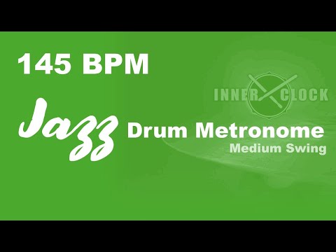 Jazz Drum Metronome for ALL Instruments 145 BPM | Medium Swing | Famous Jazz Standards