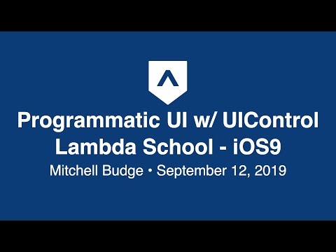 Programmatic UI and Constraints using UIControl