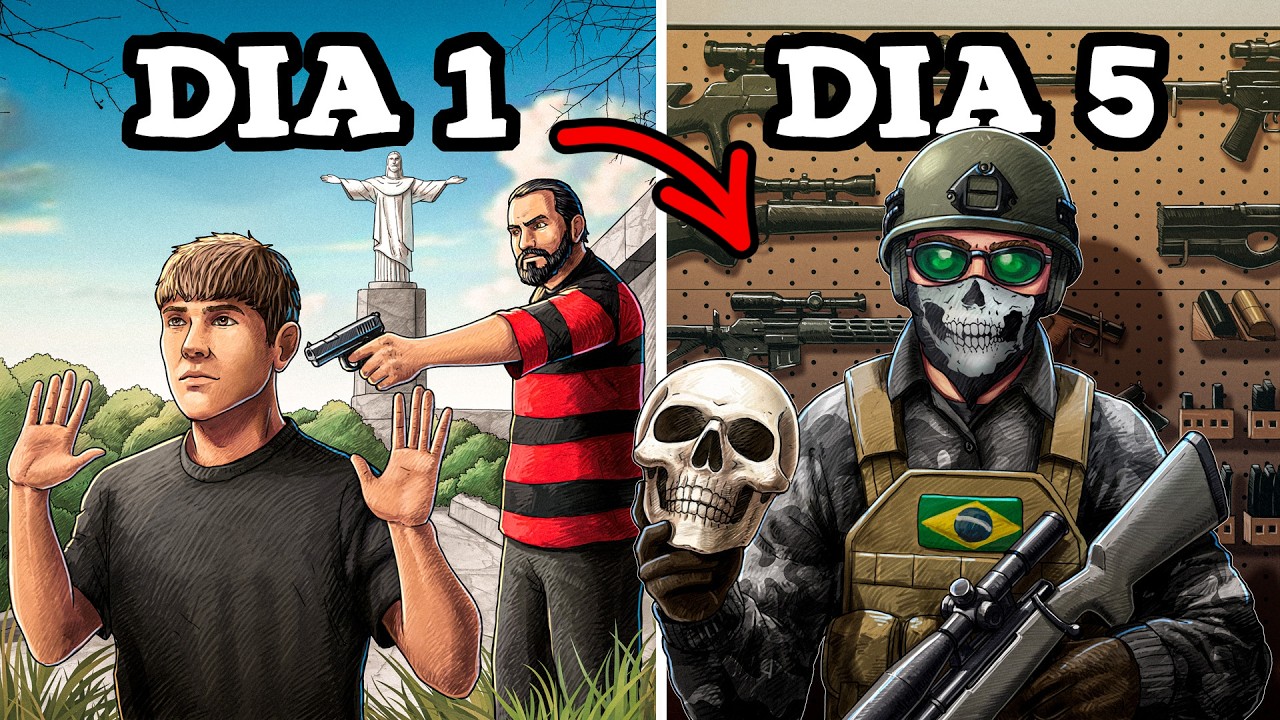 SOBREVIVI 5 DIAS NO MAIOR SERVER BRASILEIRO DO DAYZ (FIZ BASE)