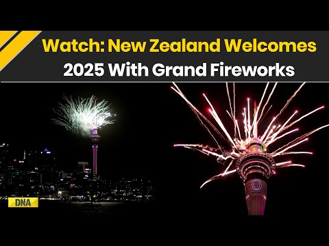 New Year 2025: New Zealand Welcomes New Year 2025 With Grand Fireworks Display |New Year Celebration