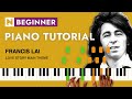 Francis Lai - Love story main theme 1.3.3 | PIANO TUTORIAL