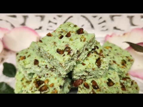 Easy PISTACHIO BARFI  with out the Sugar Syrup