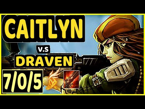 LUGER (CAITLYN) vs DRAVEN - 7/0/5 KDA BOTTOM ADC CHALLENGER GAMEPLAY - EUW