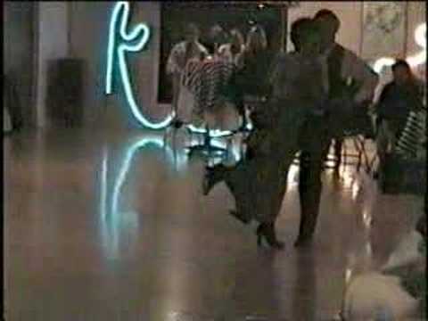  Rodolfo Cieri  and  Maria Cieri  are  dancing  to  the  tango  "  El Chamuyo  "