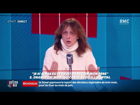Les larmes de Stéphanie Bataille, fille du comédien Étienne Draber décédé des suites du Covid