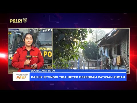 POLRI BANTU WARGA TERDAMPAK BANJIR DI BEKASI