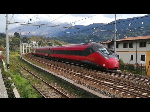 Italo 8158 Reggio di Calabria Centrale, Milano Centrale. Sapri 07-04-2023. Evo 22