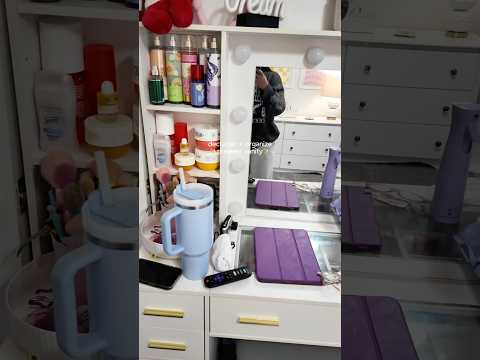 Vanity organizing - declutter pt. 3 #momlife #cleaning #vanity #skincare #makeup #declutter