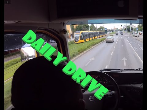 POV Relaxing Driving Volvo FH12 500 Daily ride through Budapest