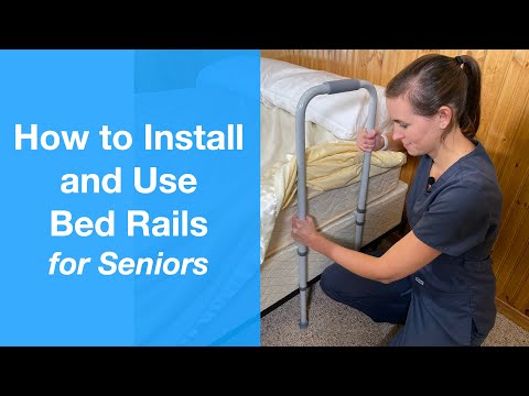Part of a video titled How to Install and Use Bed Rails for Seniors - YouTube