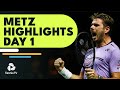 Wawrinka Faces Piros; Korda, Gaston & More Feature | Metz 2022 Highlights Day 1