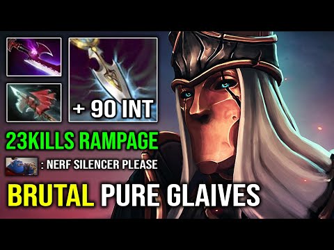 WTF +90 Perma INT Rampage Silencer Delete Anyone in 2 Seconds Crazy Pure DPS Dota 2