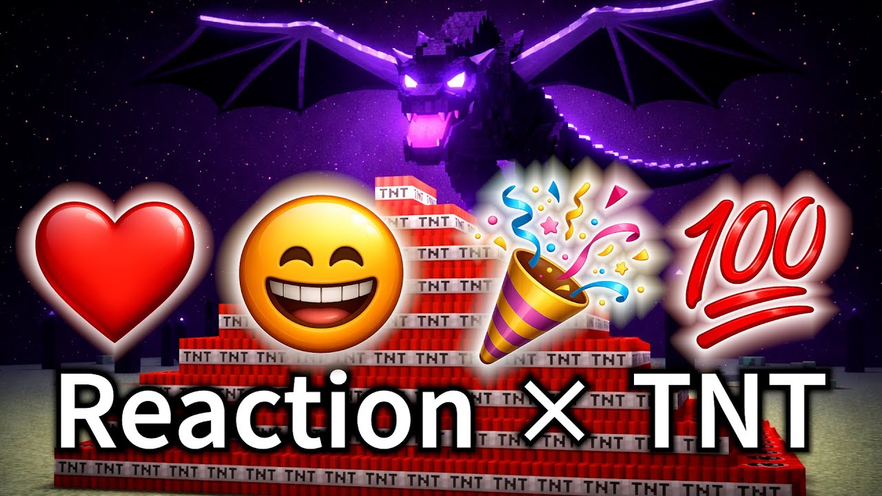 【Minecraft】ジエンドでリアクションの数だけTNT爆発させる#shorts  #縦配信