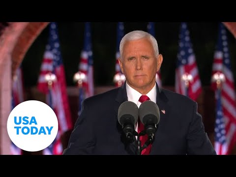 Vice President Mike Pence delivers speech on "law and order" at the Republican National Convention