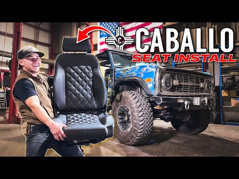 Caballo Classic Sandstone Diamond Front Bucket Seats, 66-77 Bronco