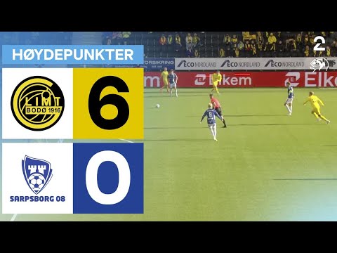 Bodø/Glimt 6 - 0 Sarpsborg 08 - Høydepunkter