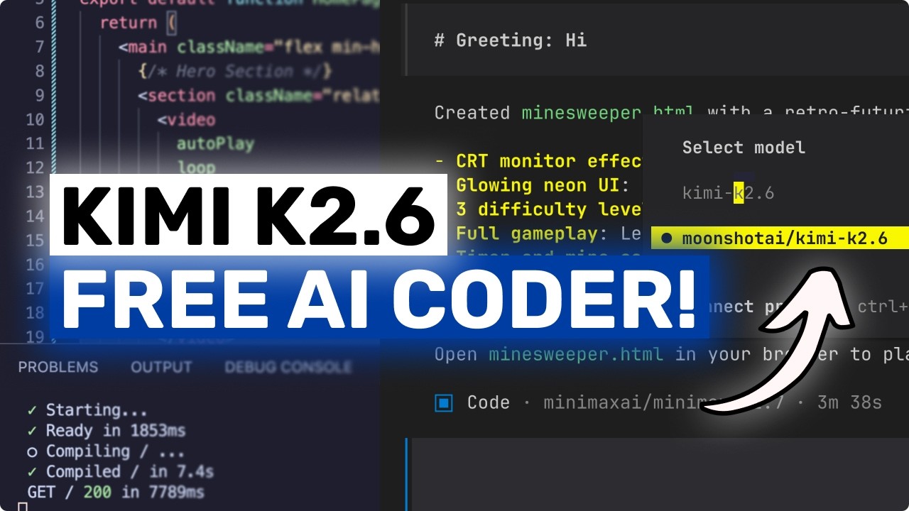 FULLY FREE Unlimited Kimi K2.6 Coder / API: This IS REALLY GOOD!