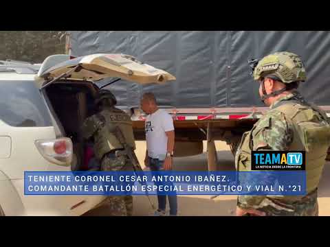 Tropas del ejército nacional, hacen presencia sobre el eje vial entre  Convención y San Pablo