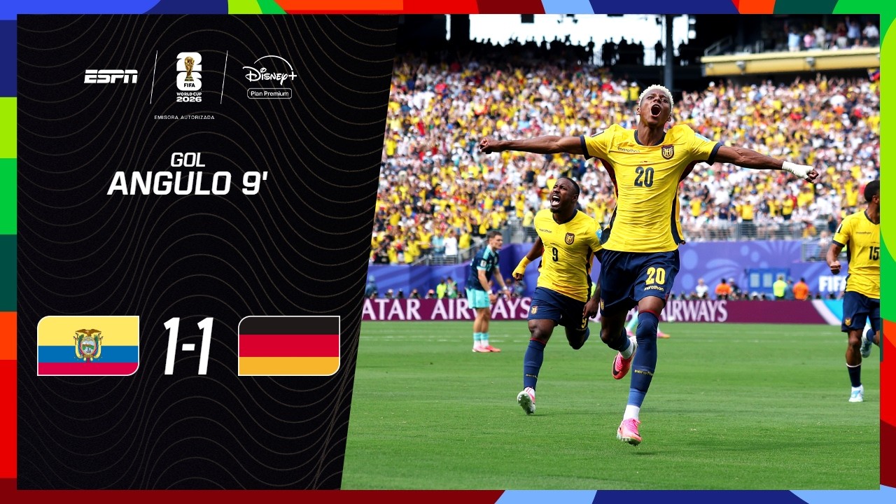 ECUADOR SE LO EMPATÓ RÁPIDO A ALEMANIA CON UN GOLAZO Y YA ES UN PARTIDAZO