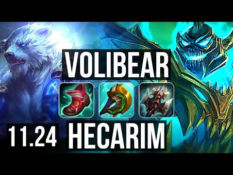 VOLIBEAR vs HECARIM (JNG) | 1.7M mastery, 700+ games, Dominating | EUW Diamond | 11.24