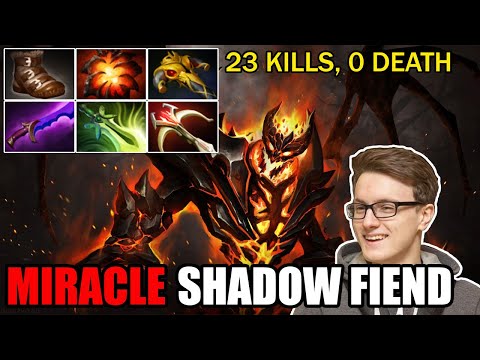 First Game Shadow Fiend Patch 7.27b - Miracle Show His Perfect Skills Dota 2