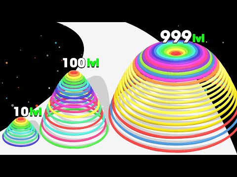 CIRCLE RUNNER 3D /∞ Colorful ASMR Gameplay Android iOS • Level Up Layer Run • Satisfying Mobile Game