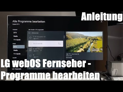 LG webOS TV Channel Sorting (LG 4K NanoCell TV 43“ - 86”) Editing Programs Instructions
