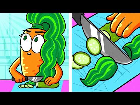 Meninas com problemas de cabelos longos e unhas | Como as meninas se preparam!