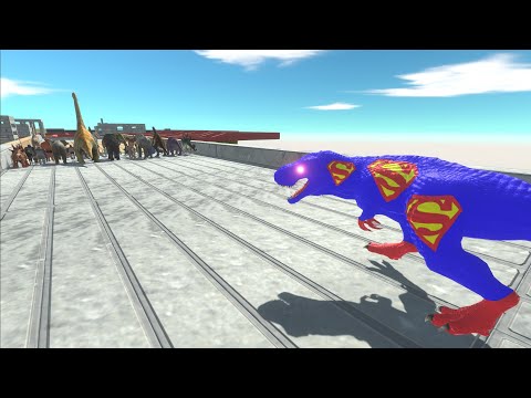 Escape from Superman T-Rex - Animal Revolt Battle Simulator